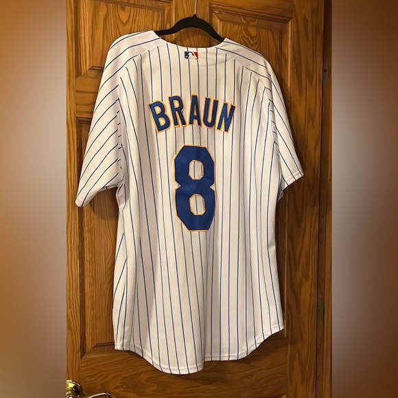 Authentic 🌟HP🌟Milwaukee Brewers Braun MLB Jersey Mens Size XXL - Picture 2 of 7